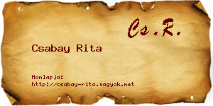 Csabay Rita névjegykártya